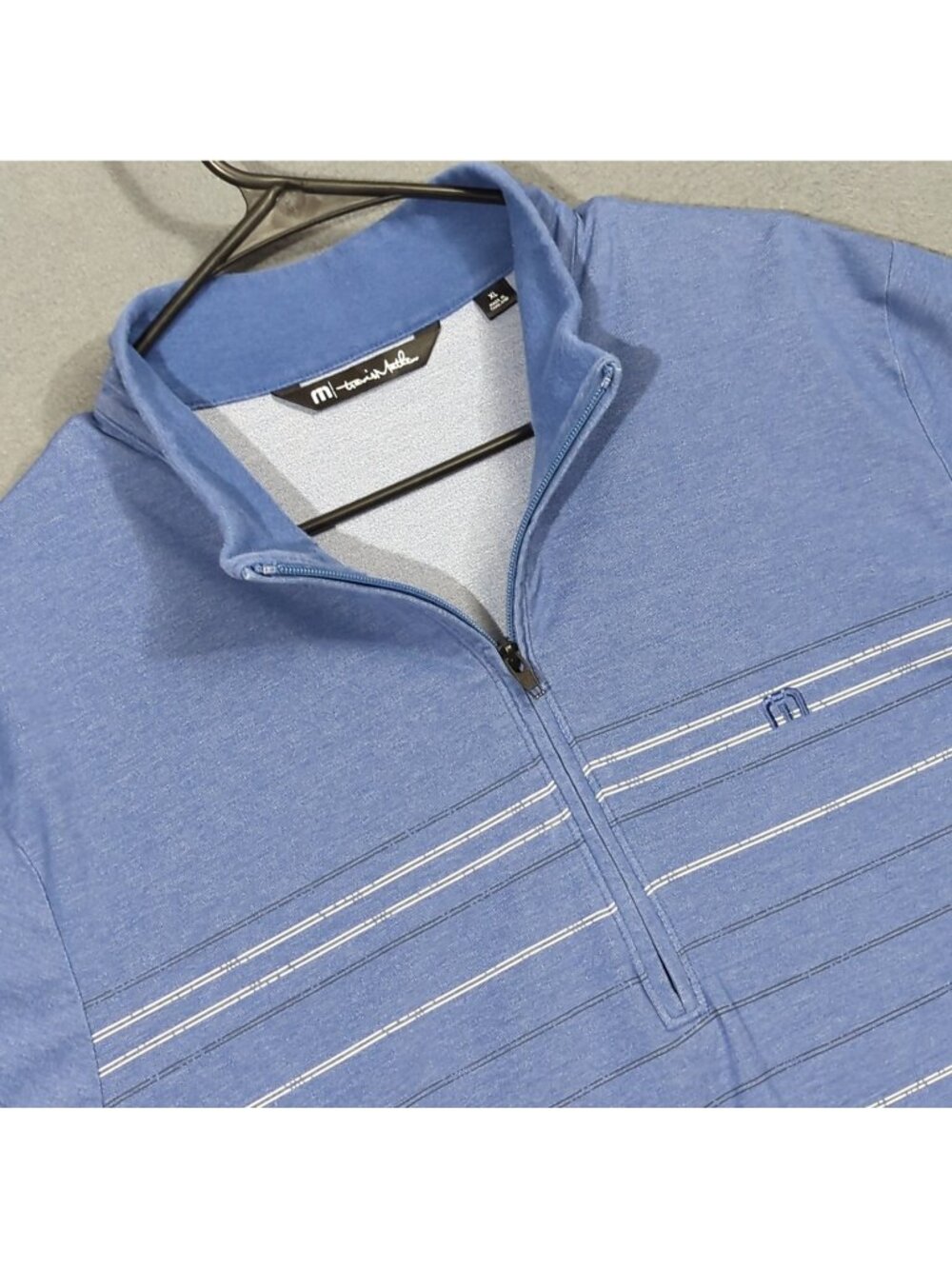 Travis Mathew 1/4 Zip Pullover Men's XL Blue Golf Performance Casual